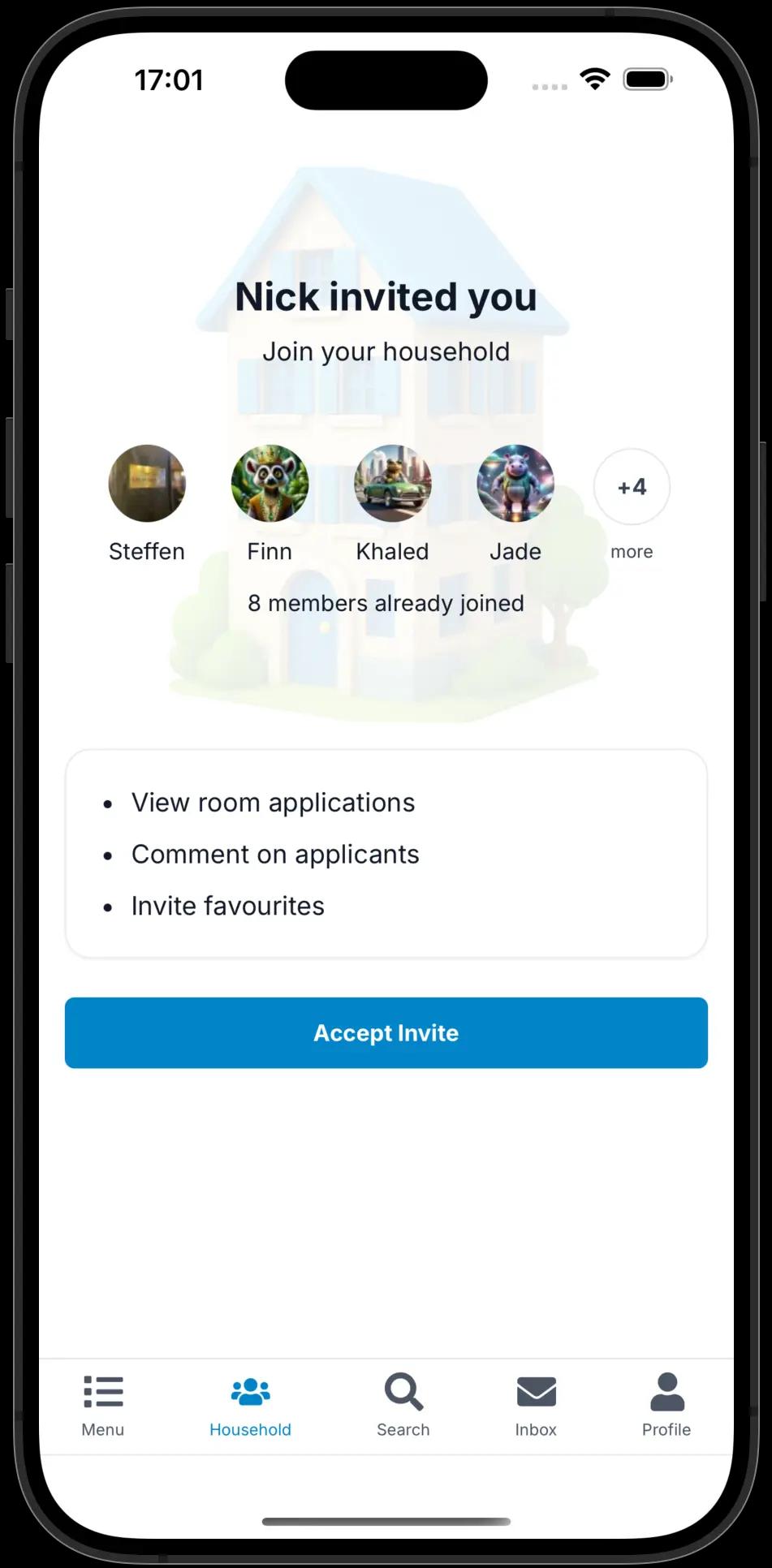 Share the listing wi